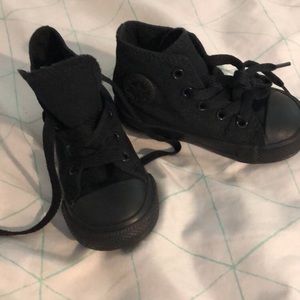 Size 6c toddler high top black converse
